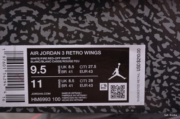 1st Kicks Shoes retro wings 1513 air hm6993- jordan WellDesigned 3 1123